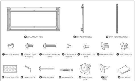 samsung tv wall mounting instructions